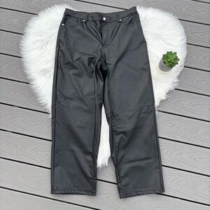 H&M Black Faux Leather Pants